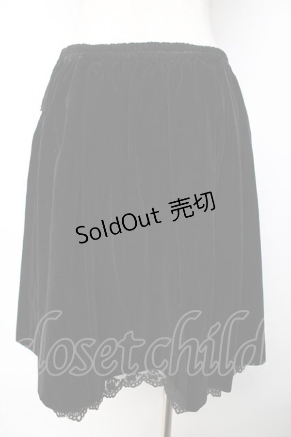 画像2: axes femme / ベロアスカート  黒 Y-25-11-01-140-AX-SK-SZ-ZY (2)