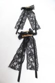 画像2: mille fille closet by LODISPOTTO / Twinkle jewelリボンバレッタ  黒 Y-25-11-01-021-LO-ZA-SZ-ZY (2)