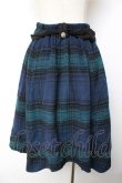 画像2: axes femme / シャギーチェックイレヘムスカート  紺 Y-25-11-01-145-AX-SK-SZ-ZY (2)