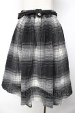 画像2: axes femme / シャギーチェックイレヘムスカート  紺 Y-25-11-01-146-AX-SK-SZ-ZY (2)