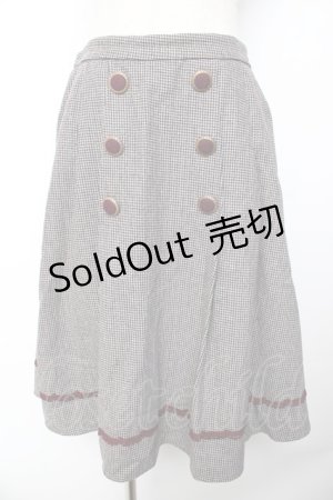 画像: axes femme / ダブル釦サイドプリーツスカート   Y-25-11-01-147-AX-SK-SZ-ZI