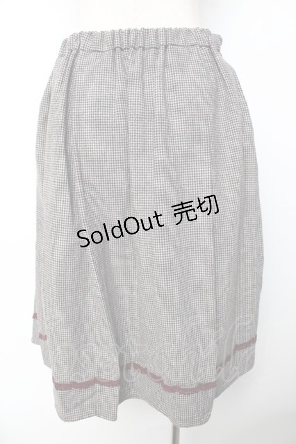 画像2: axes femme / ダブル釦サイドプリーツスカート   Y-25-11-01-147-AX-SK-SZ-ZI (2)