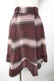 画像1: axes femme / チェックフレアスカート  赤 Y-25-11-01-152-AX-SK-SZ-ZY (1)