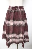 画像2: axes femme / チェックフレアスカート  赤 Y-25-11-01-152-AX-SK-SZ-ZY (2)