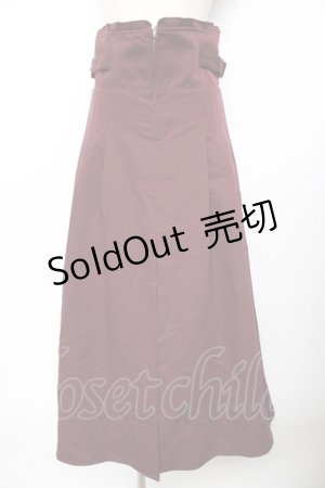 画像: axes femme / センタープリーツロングスカート  ワイン Y-25-11-01-153-AX-SK-SZ-ZY