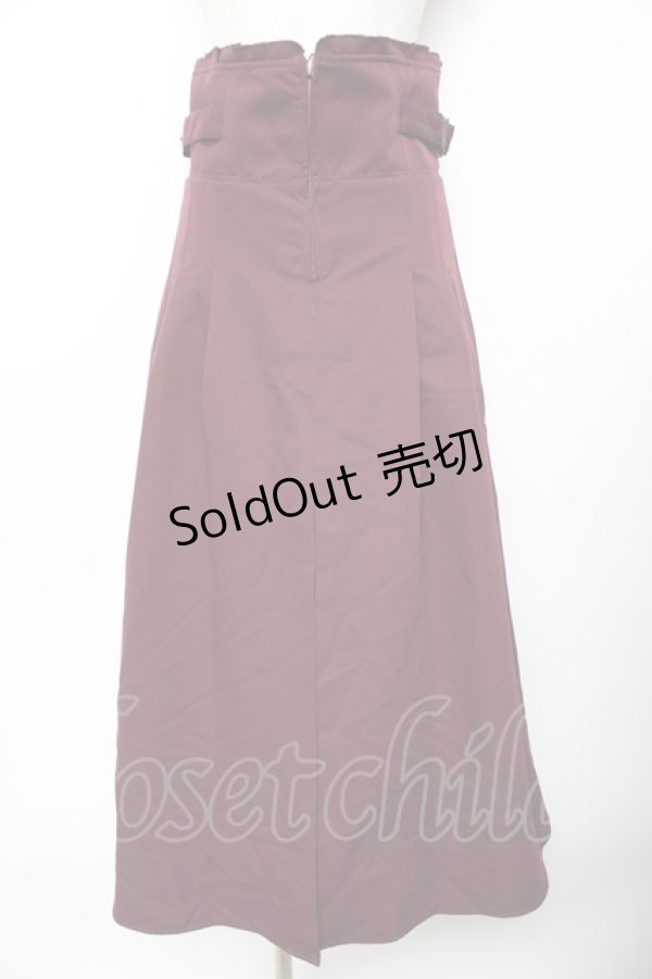 画像1: axes femme / センタープリーツロングスカート  ワイン Y-25-11-01-153-AX-SK-SZ-ZY (1)