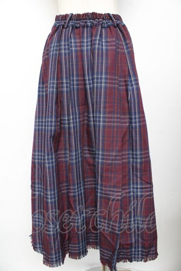 画像2: axes femme / タータンチェックスカート F ワイン Y-25-11-01-155-AX-SK-SZ-ZY (2)