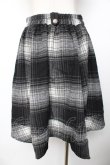 画像2: axes femme / シャギーチェックイレヘムスカート M 黒 Y-25-11-01-156-AX-SK-SZ-ZY (2)