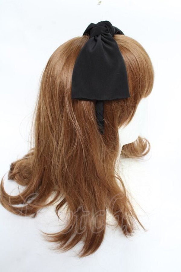 画像2: LIEF / リボンカチューシャ  黒 Y-25-11-01-026-LO-AC-SZ-ZT487 (2)