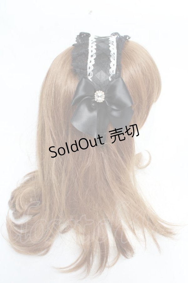 画像3: MA*RS / ふりふりヘッドドレスカチューシャ  黒 Y-25-11-01-027-EL-AC-SZ-ZY (3)