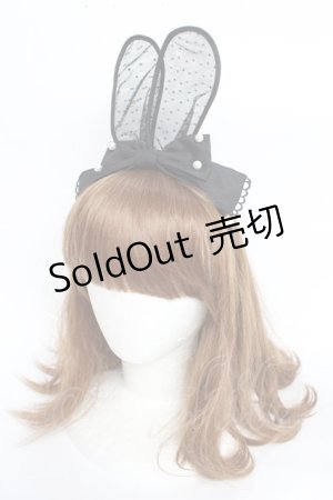 画像: Angelic Pretty / おしゃまBunnyカチューシャ  黒 Y-25-11-01-031-AP-AC-SZ-ZS