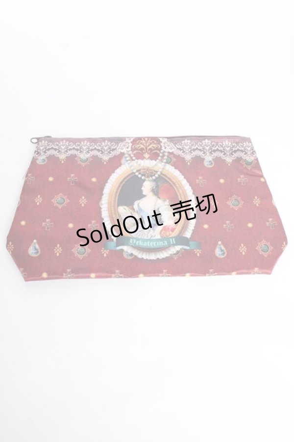 画像1: 【SALE】abilletage / オールドポートレートポーチ  ボルドー Y-25-11-01-006-GO-ZA-SZ-ZT487-F003 (1)