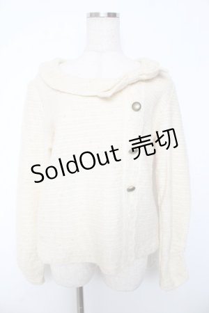 画像: axes femme / ボタン付きニット  キナリ Y-25-11-01-032-AX-TO-SZ-ZY