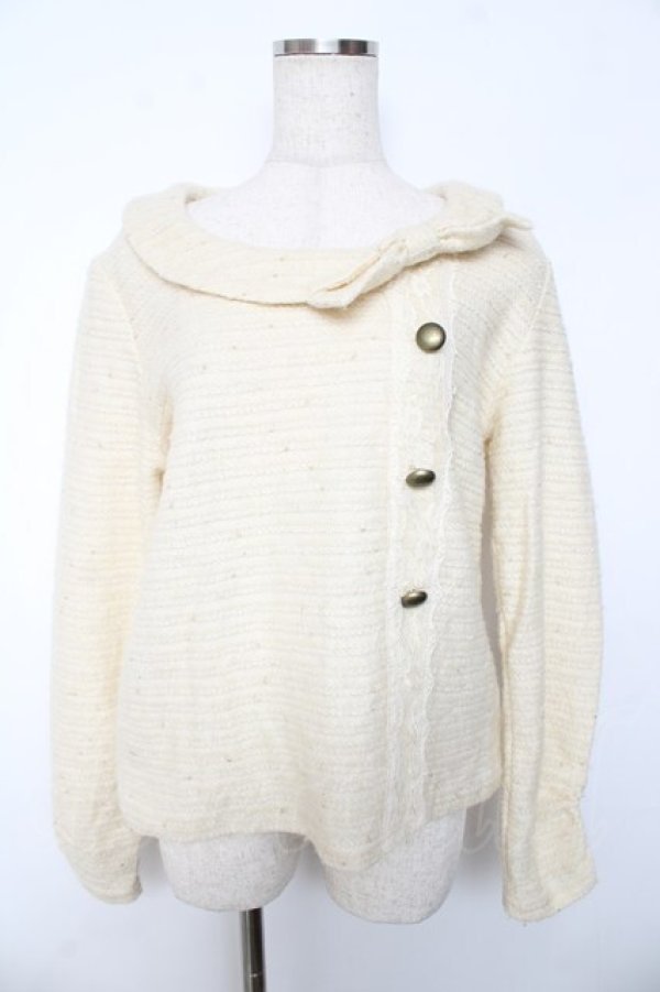 画像1: axes femme / ボタン付きニット  キナリ Y-25-11-01-032-AX-TO-SZ-ZY (1)