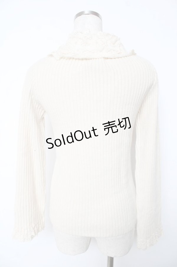 画像2: axes femme / レースネックニットトップス  キナリ Y-25-11-01-033-AX-TO-SZ-ZY (2)