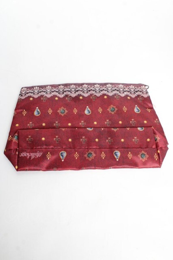 画像2: abilletage / オールドポートレートポーチ  ボルドー Y-25-11-01-006-GO-ZA-SZ-ZY (2)