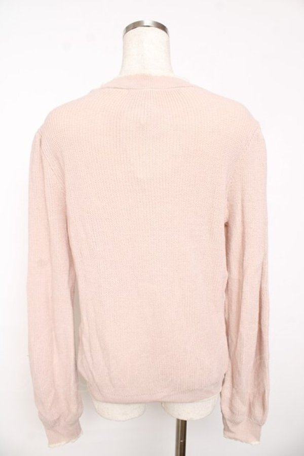 画像2: axes femme / リボン通しニット  ピンク Y-25-11-01-039-AX-TO-SZ-ZY (2)