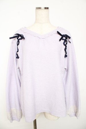 画像: axes femme / レースアッププルオーバー F ラベンダー Y-25-11-01-043-AX-TO-SZ-ZY