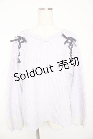 画像: axes femme / レースアッププルオーバー F ラベンダー Y-25-11-01-043-AX-TO-SZ-ZY