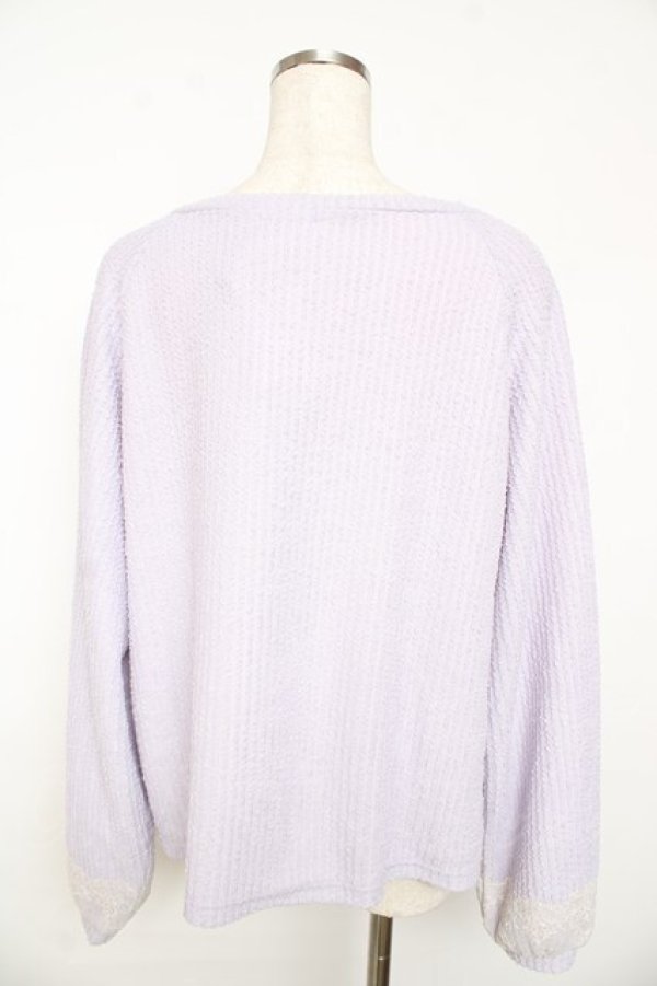 画像2: axes femme / レースアッププルオーバー F ラベンダー Y-25-11-01-043-AX-TO-SZ-ZY (2)