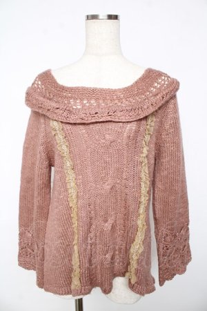 画像: axes femme / ニット  ピンク Y-25-11-01-044-AX-TO-SZ-ZY