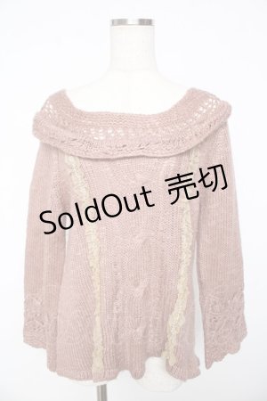 画像: axes femme / ニット  ピンク Y-25-11-01-044-AX-TO-SZ-ZY