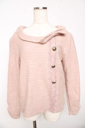 画像: axes femme / ボタン付きニット  ピンク Y-25-11-01-045-AX-TO-SZ-ZY