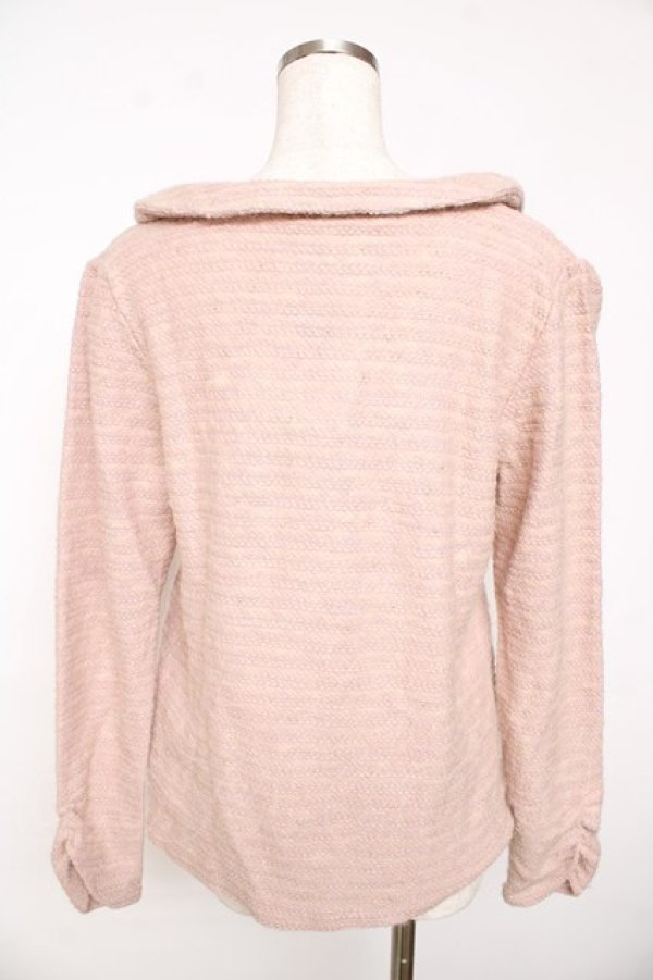 画像2: axes femme / ボタン付きニット  ピンク Y-25-11-01-045-AX-TO-SZ-ZY (2)