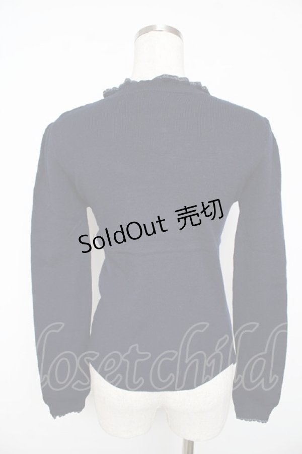 画像2: axes femme POETIQUE / 雪の結晶刺繍ニットプルオーバー  紺 Y-25-11-01-047-AX-TO-AS-ZY (2)