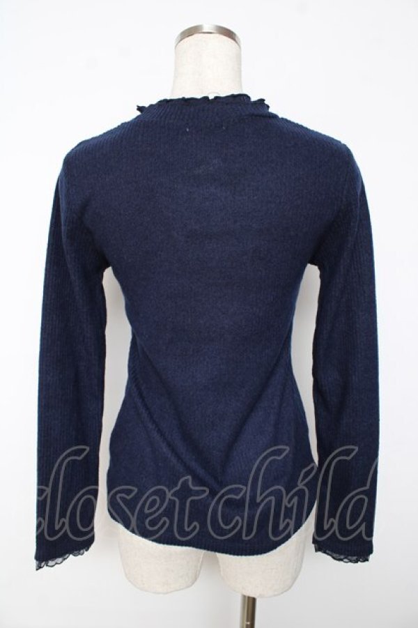 画像2: axes femme / ヨーク切り替えインナープルオーバー  紺 Y-25-11-01-049-AX-TO-AS-ZY (2)