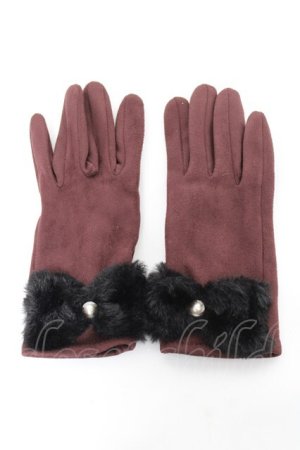 画像: m petit by misako / 手袋  濃茶 Y-25-11-05-001-LO-ZA-SZ-ZY