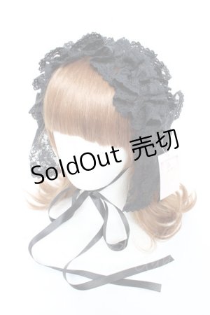 画像: metamorphose / Fairyフリルヘッドドレス  黒 Y-25-11-05-042-ME-AC-SZ-ZY