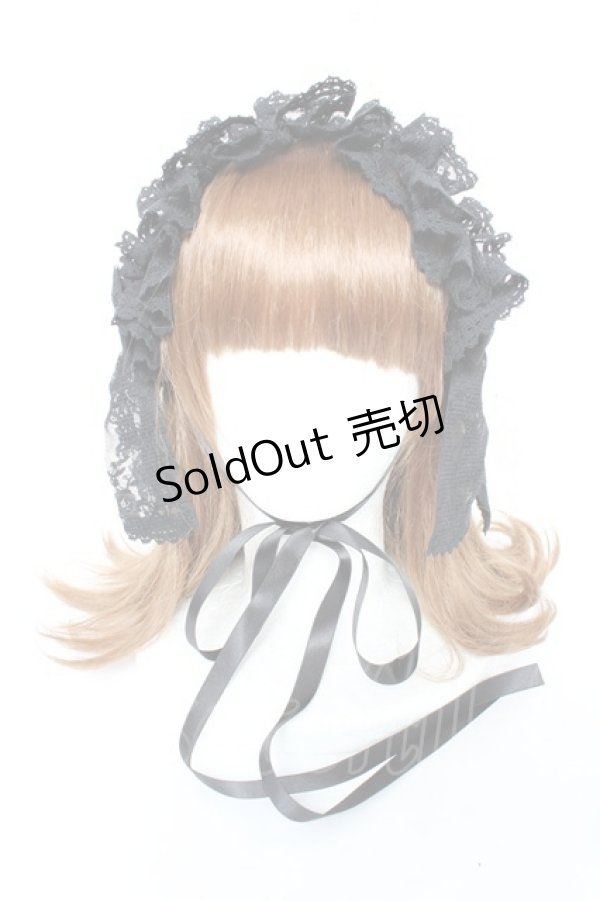 画像5: metamorphose / Fairyフリルヘッドドレス  黒 Y-25-11-05-042-ME-AC-SZ-ZY (5)