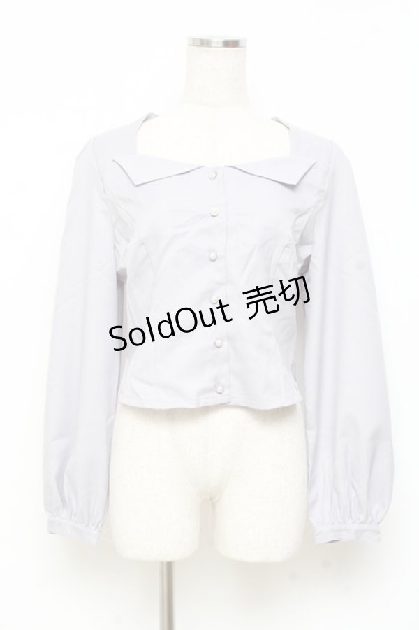 画像1: axes femme POETIQUE / ビスチェデザインブラウス M グレー Y-25-11-05-044-AX-BL-SZ-ZY (1)