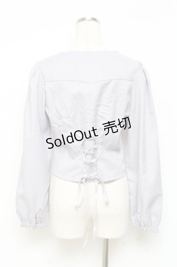 画像2: axes femme POETIQUE / ビスチェデザインブラウス M グレー Y-25-11-05-044-AX-BL-SZ-ZY (2)