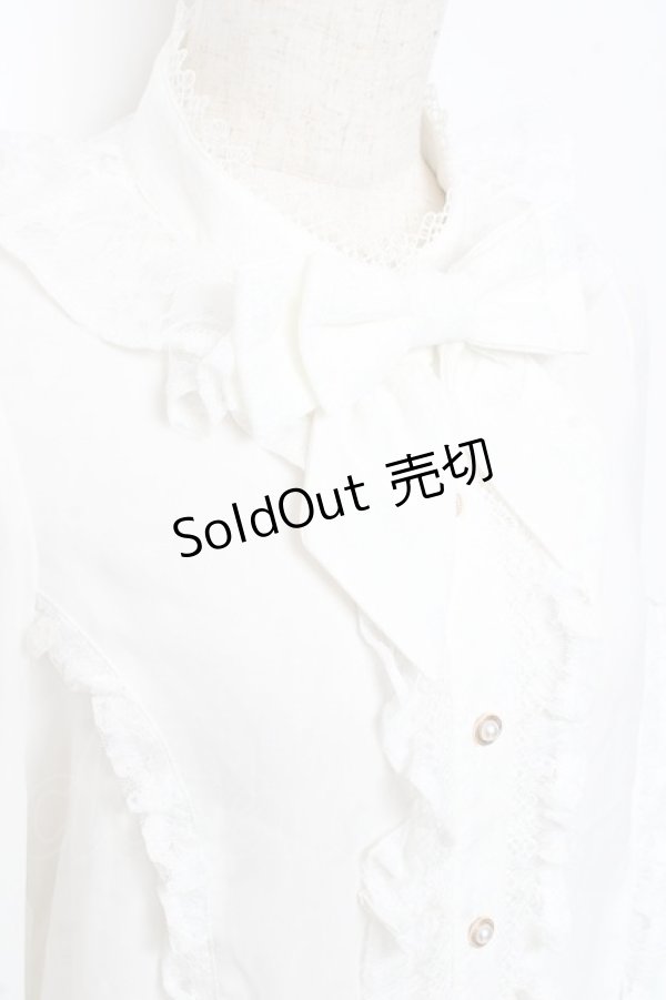 画像4: axes femme kawaii / 姫袖7分丈ブラウス M 白 Y-25-11-05-045-AX-BL-SZ-ZY (4)