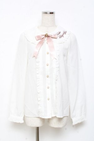 画像: Amavel / 襟刺繍ブラウス F 白 Y-25-11-05-046-CA-BL-SZ-ZY