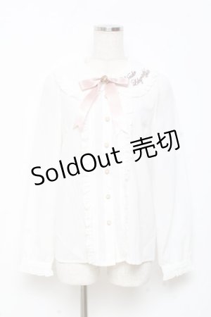 画像: Amavel / 襟刺繍ブラウス F 白 Y-25-11-05-046-CA-BL-SZ-ZY