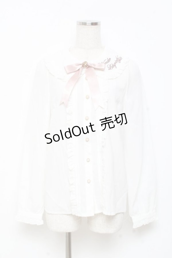 画像1: Amavel / 襟刺繍ブラウス F 白 Y-25-11-05-046-CA-BL-SZ-ZY (1)