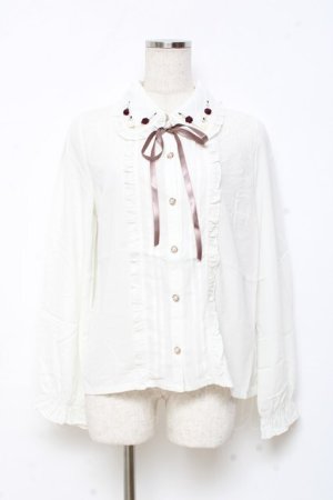 画像: axes femme POETIQUE / ロザリウムフリルブラウス M 生成り Y-25-11-05-047-AX-BL-SZ-ZY