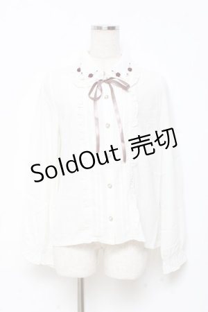 画像: axes femme POETIQUE / ロザリウムフリルブラウス M 生成り Y-25-11-05-047-AX-BL-SZ-ZY