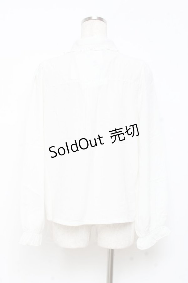 画像2: axes femme POETIQUE / ロザリウムフリルブラウス M 生成り Y-25-11-05-047-AX-BL-SZ-ZY (2)