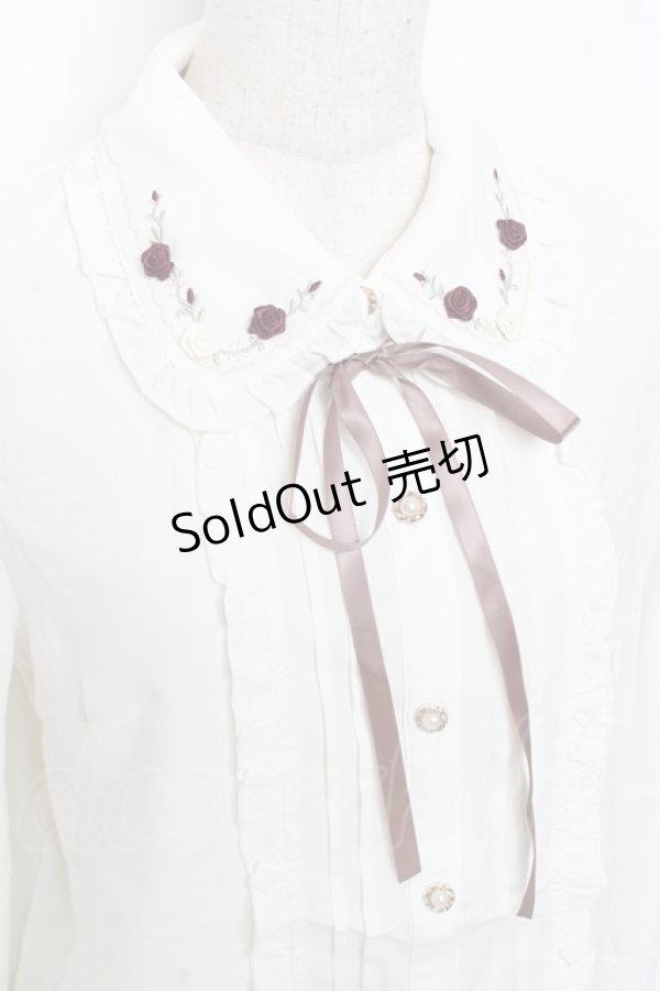 画像3: axes femme POETIQUE / ロザリウムフリルブラウス M 生成り Y-25-11-05-047-AX-BL-SZ-ZY (3)