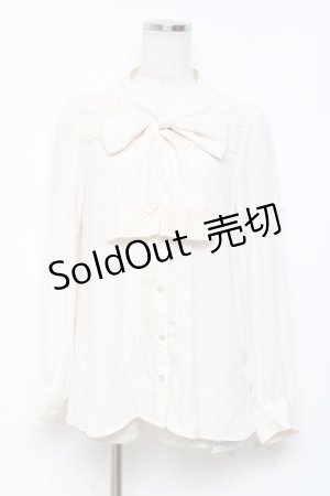 画像: axes femme / ボウタイブラウス M 生成り Y-25-11-05-051-AX-BL-SZ-ZY