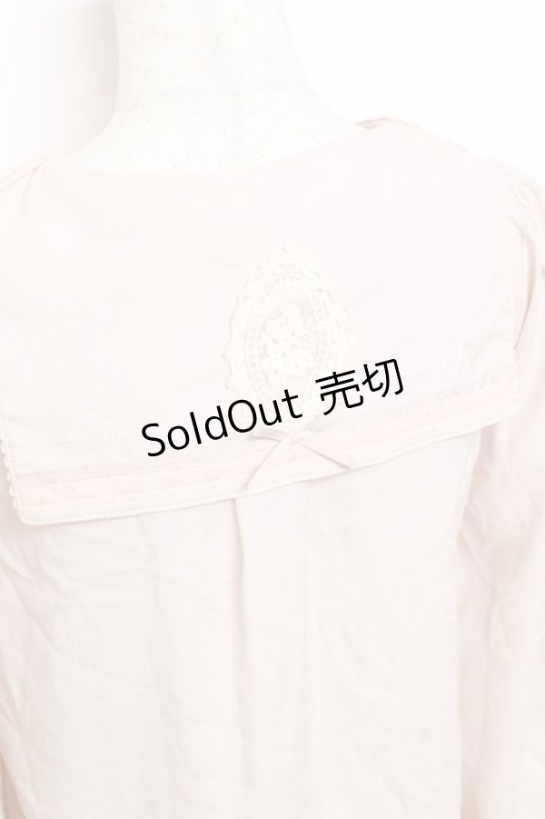 画像3: axes femme POETIQUE / セーラー襟レースブラウス M ベージュ Y-25-11-05-053-AX-BL-SZ-ZY (3)