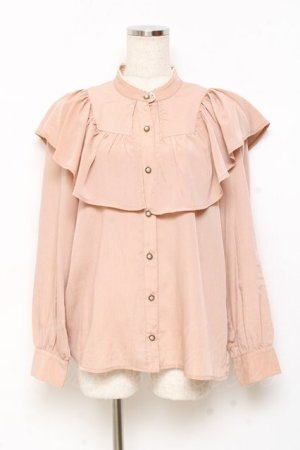 画像: axes femme NOSTALGIE / 襟フリルブラウス M ベージュ Y-25-11-05-054-AX-BL-SZ-ZY