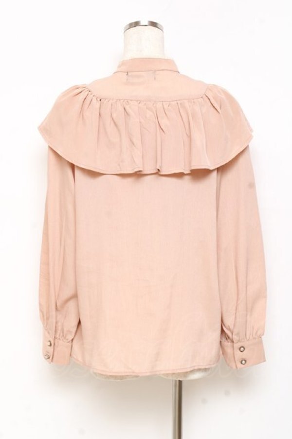 画像2: axes femme NOSTALGIE / 襟フリルブラウス M ベージュ Y-25-11-05-054-AX-BL-SZ-ZI (2)