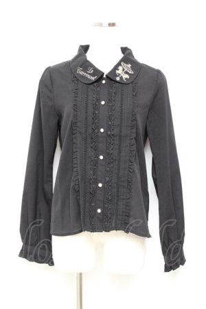 画像: axes femme POETIQUE / メリーゴーランド刺繍ブラウス M 黒 Y-25-11-05-056-AX-BL-SZ-ZY