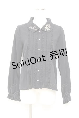 画像: axes femme POETIQUE / メリーゴーランド刺繍ブラウス M 黒 Y-25-11-05-056-AX-BL-SZ-ZY