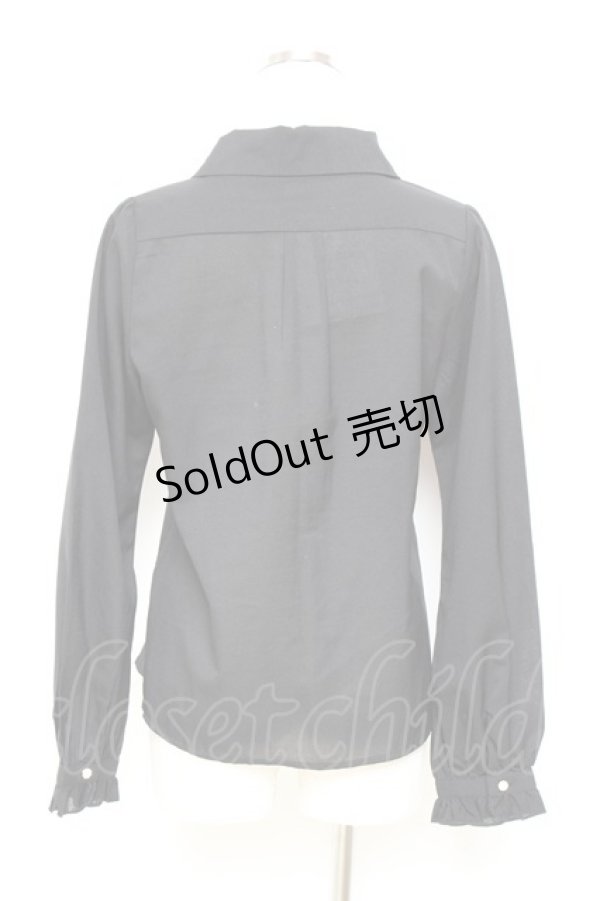 画像2: axes femme POETIQUE / メリーゴーランド刺繍ブラウス M 黒 Y-25-11-05-056-AX-BL-SZ-ZY (2)